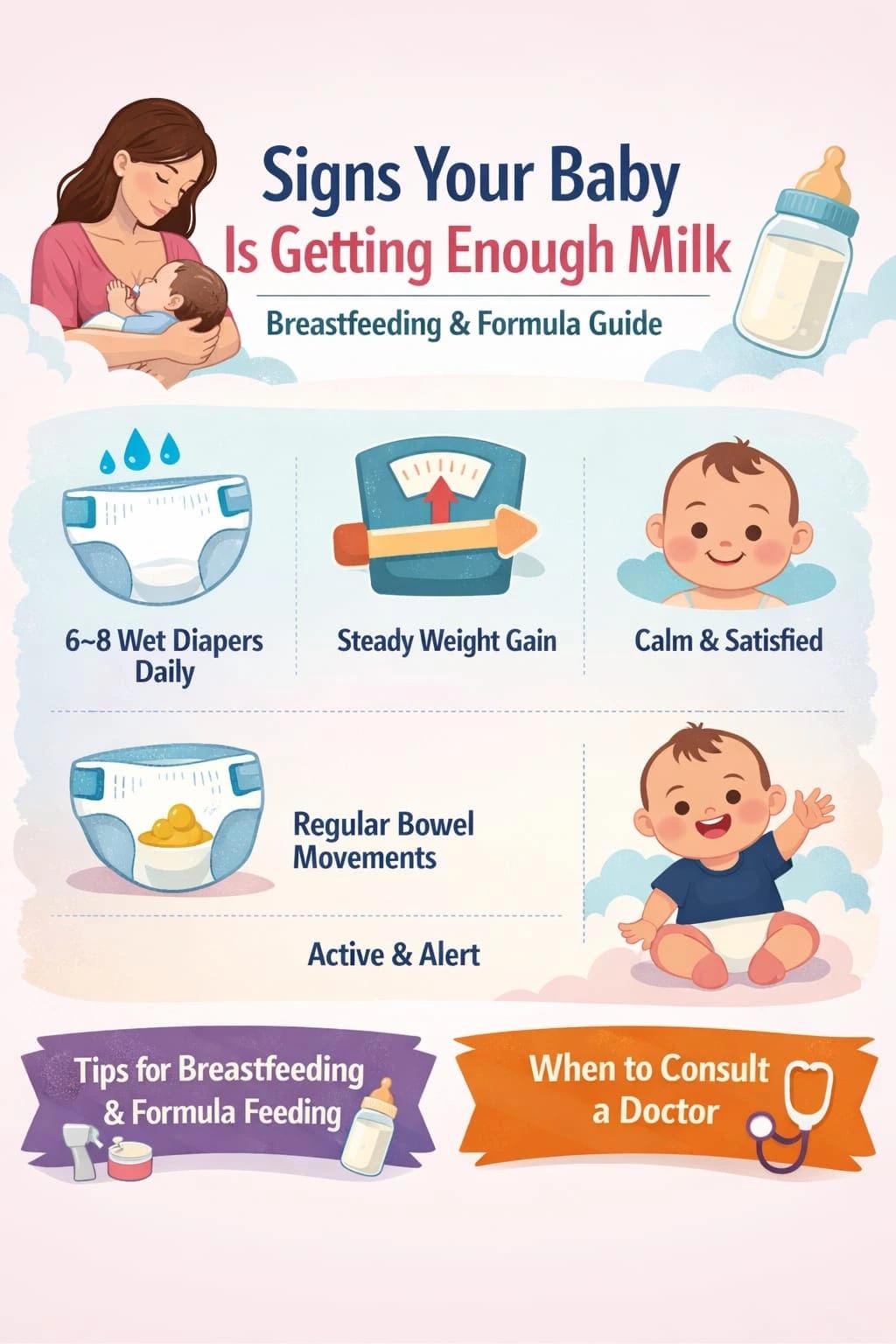 Signs Your Baby Is Getting Enough Milk (Breastfeeding & Formula Guide)