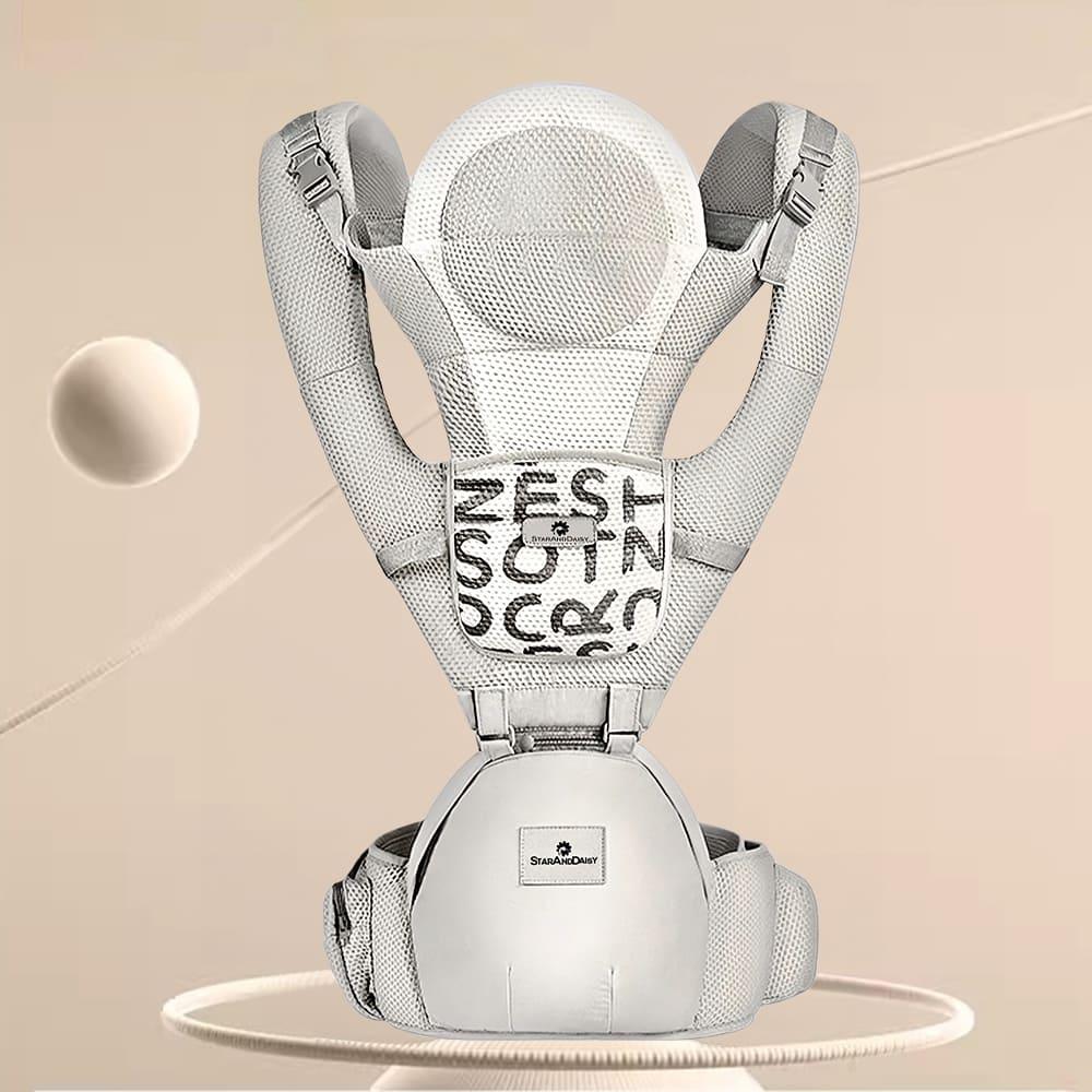 StarAndDaisy Little Traveler Hip Seat Baby Carrier Adjustable Hands-Free with 6 Carry Positions for 0-36 Months Babies