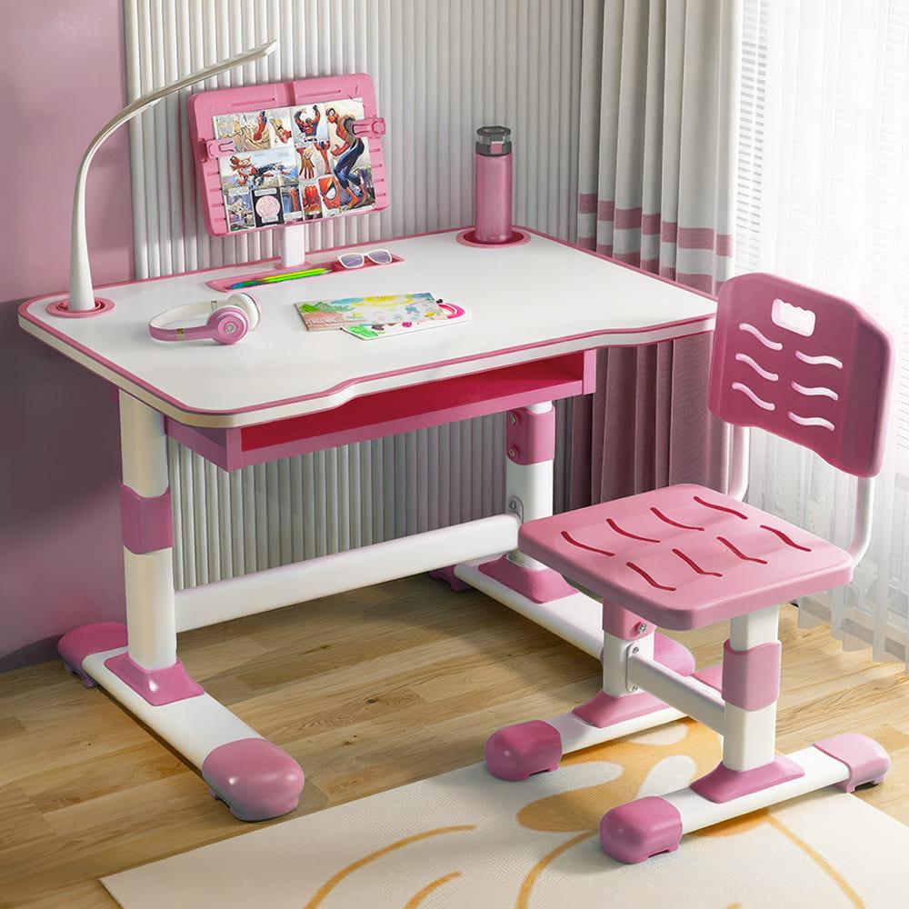 StarAndDaisy Kids Study Table Desk and Chair with Adjustable Height with Book Holder