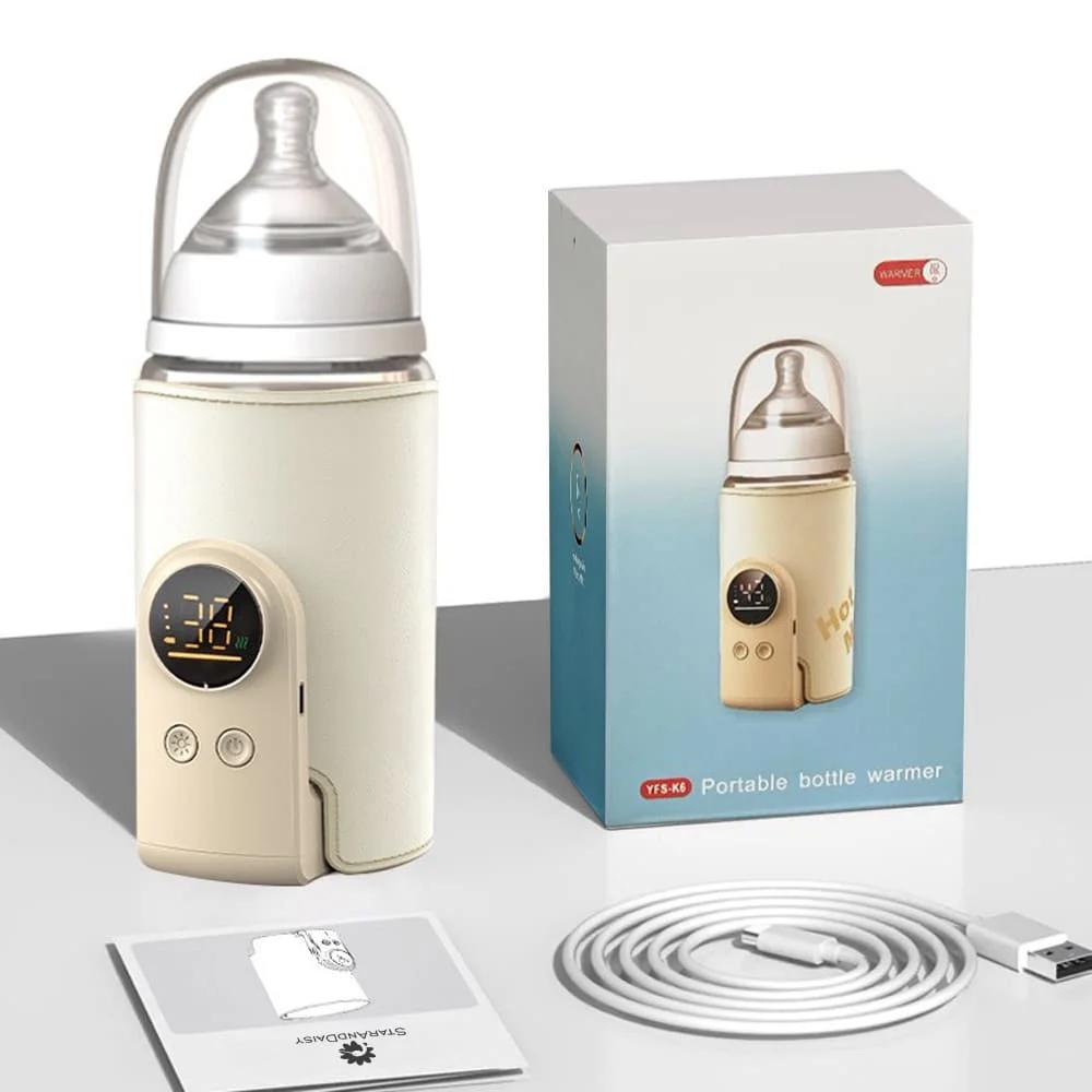 StarAndDaisy Premium Baby Bottle Warmer with Temperature Sensor, Portable Bottle Warmer with Six Heating Levels