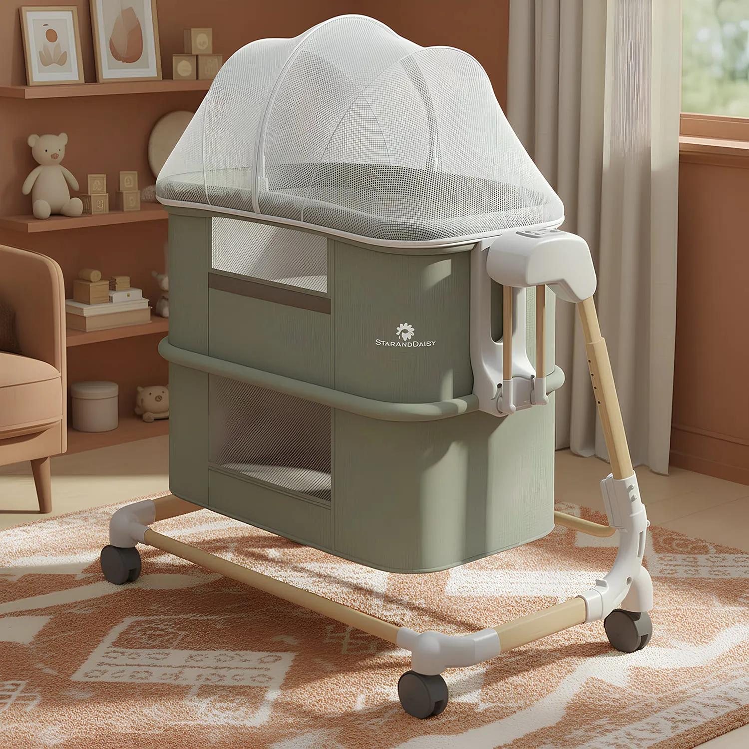 StarAndDaisy Deluxe 4 in 1 Electric Baby Swing Cradle