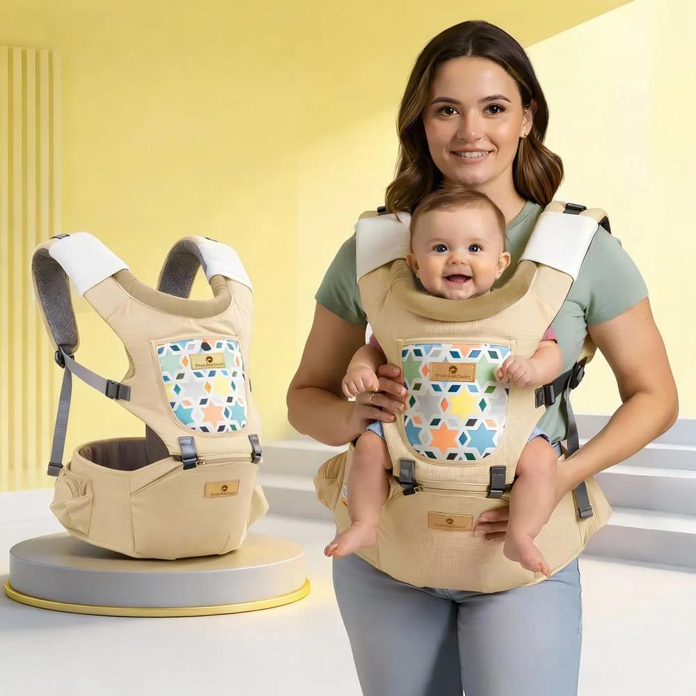 StarAndDaisy 4-in-1 Baby Carrier with Detachable Waist Stool, Adjustable